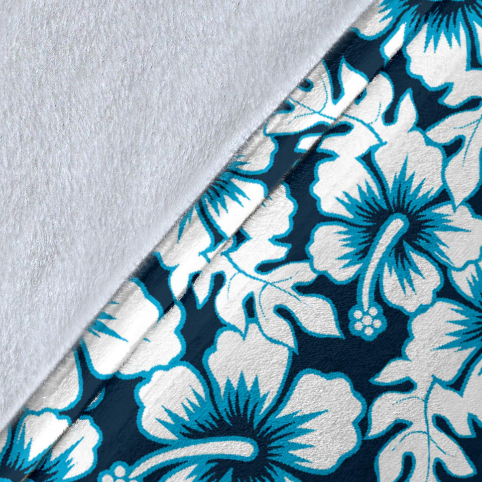 Hibiscus Pattern Print Design 04 Premium Blanket