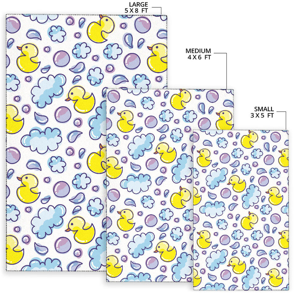 Duck Toy Pattern Print Design 01 Area Rug