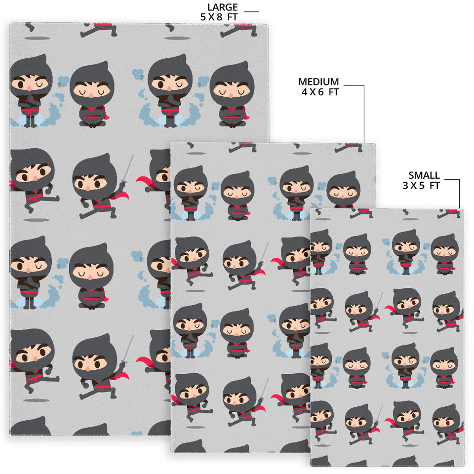 Cute Ninja Pattern Area Rug