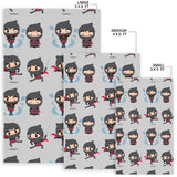 Cute Ninja Pattern Area Rug