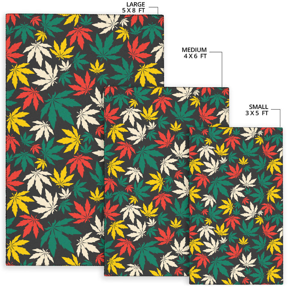 Canabis Marijuana Weed Pattern Print Design 02 Area Rug