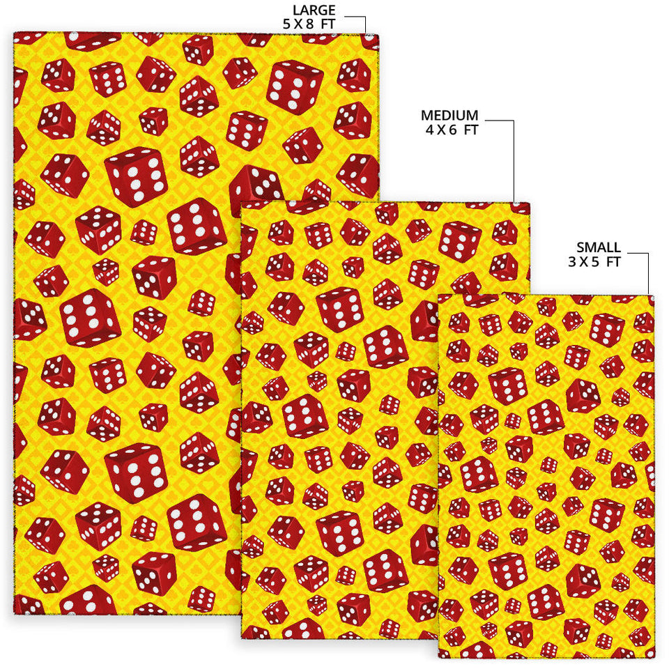 Dice Pattern Print Design 04 Area Rug