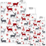 Deer Tree Snowflakes Chrismas Pattern Area Rug