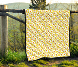 Fried Eggs Pattern Print Design 05 Premium Quilt