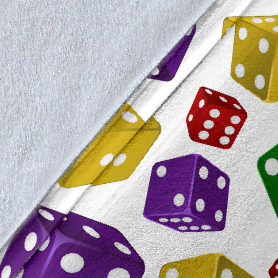 Dice Pattern Print Design 03 Premium Blanket
