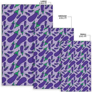 Eggplant Pattern Print Design 03 Area Rug