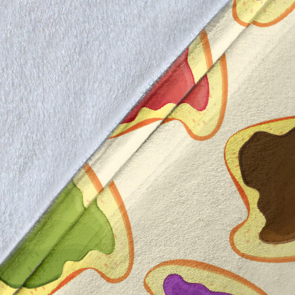 Bread Toast Pattern Print Design 02 Premium Blanket