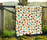 Colorful American Football Ball Pattern Premium Quilt