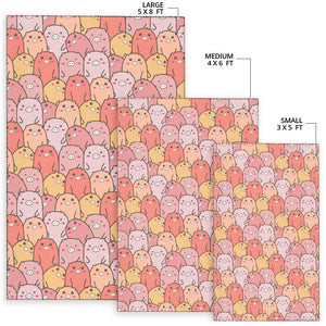 Pig Pattern Print Design 04 Area Rug