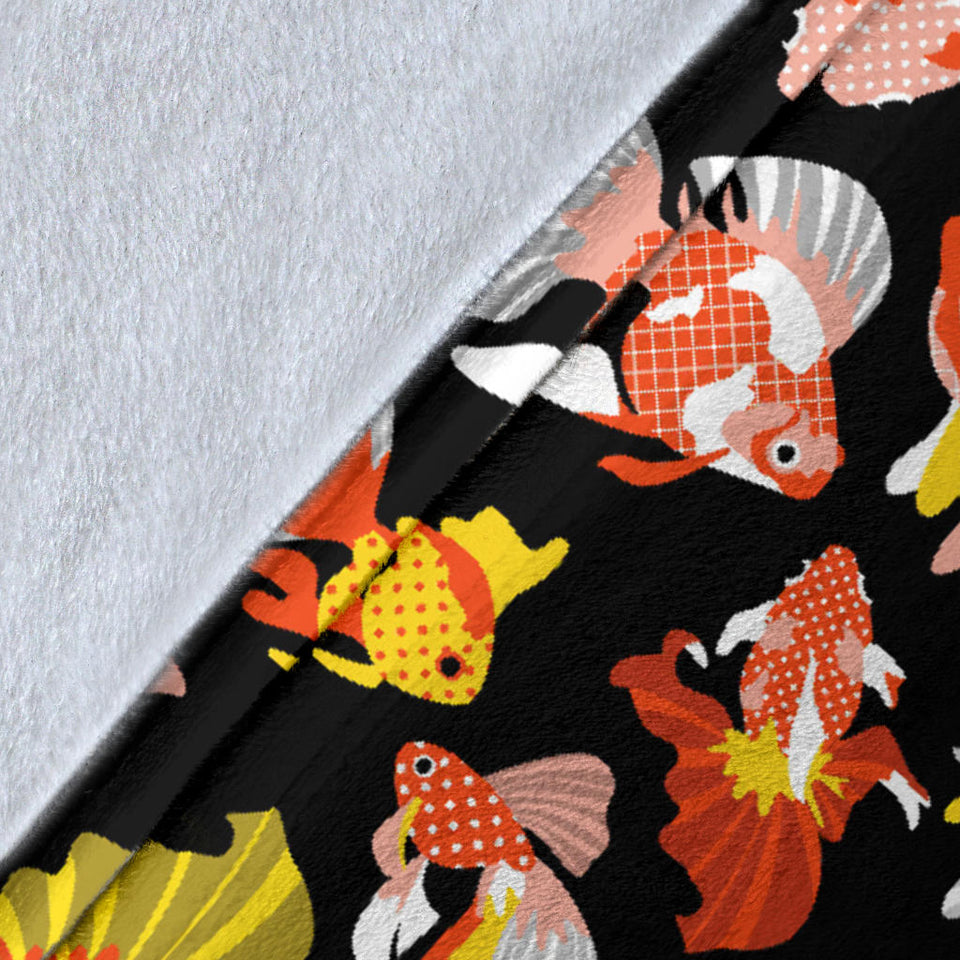 Goldfish Pattern Print Design 03 Premium Blanket