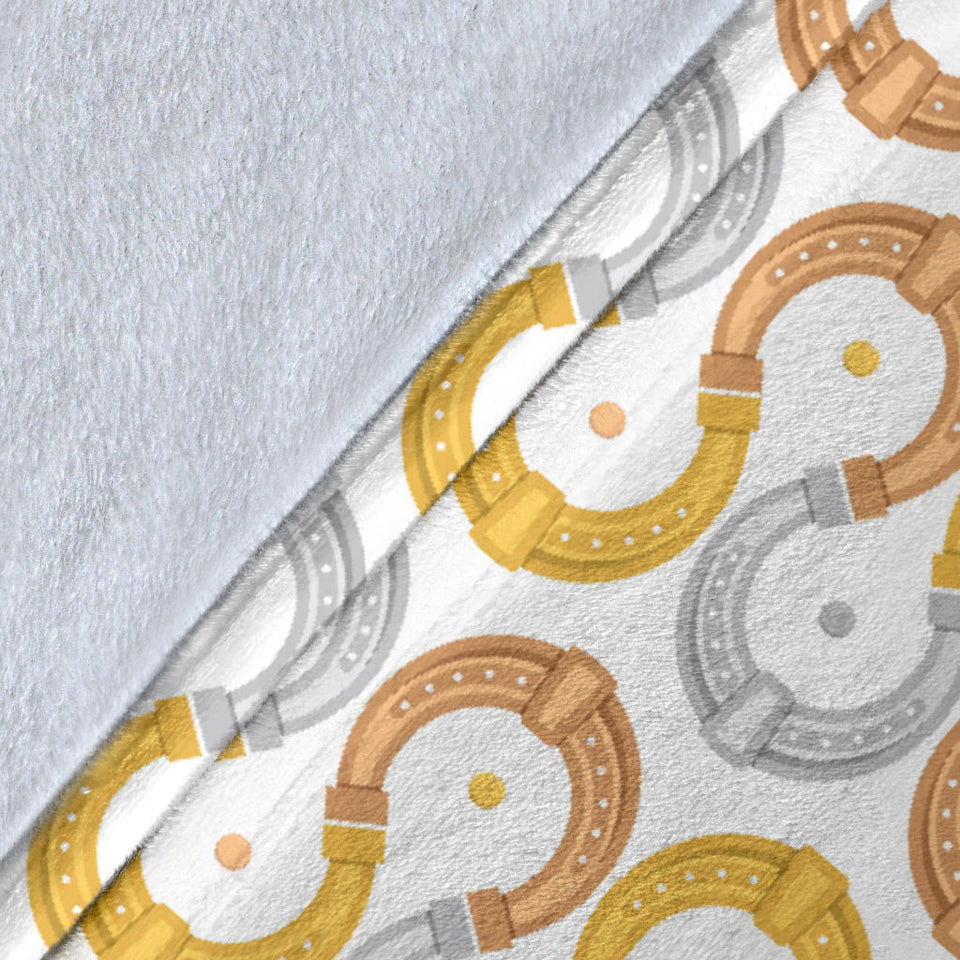 Horseshoes Pattern Print Design 03 Premium Blanket