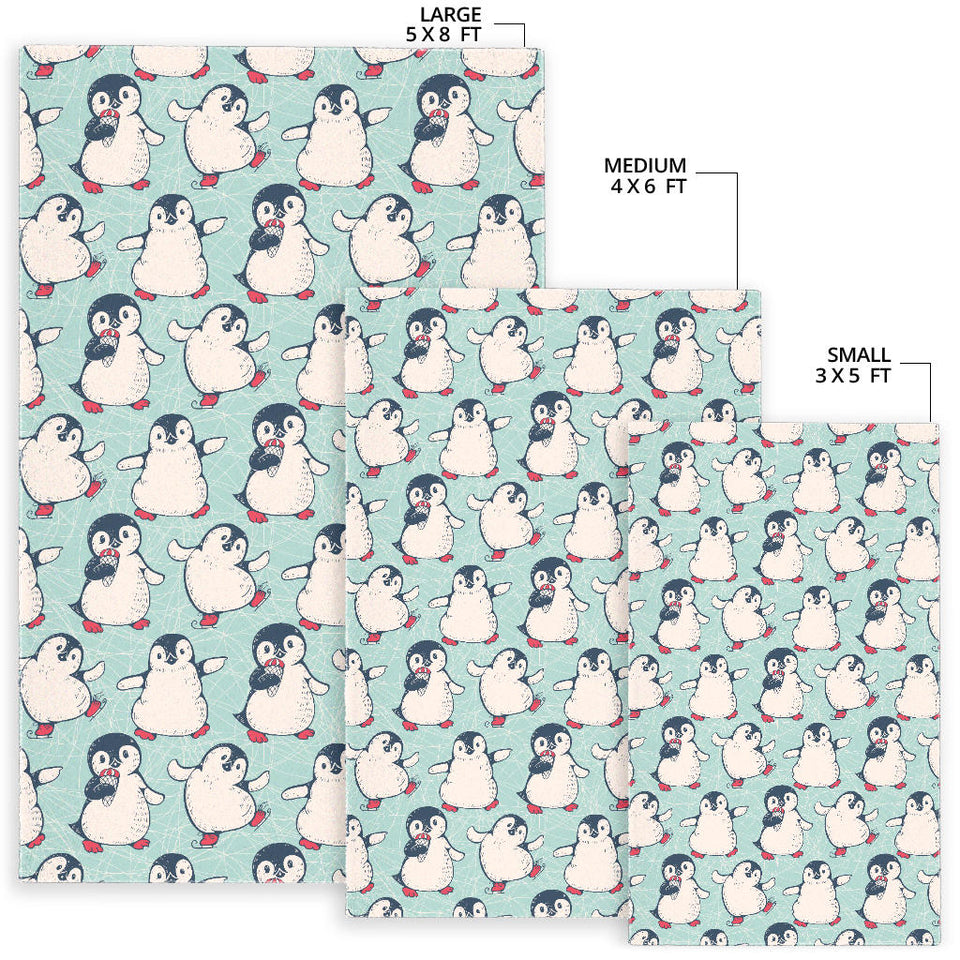 Cute Penguin Pattern Area Rug