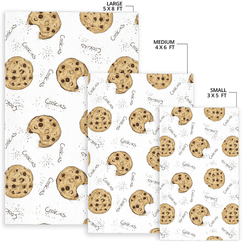 Sketch Style Cookie Pattern Area Rug