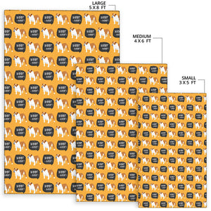 English Bulldog Pattern Print Design 04 Area Rug