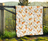 Cute Tribal Fox Pattern Premium Quilt