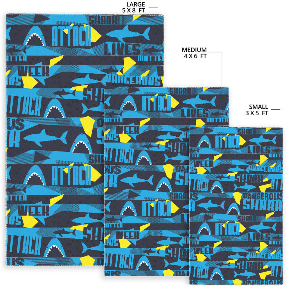 Shark Dangerous Area Rug