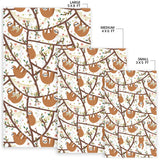 Sloths Hanging On The Tree Pattern Area Rug