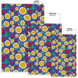 Passion Fruit Blue Background Area Rug