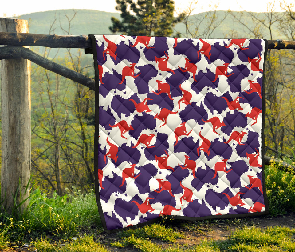 Kangaroo Australian Pattern Premium Quilt
