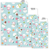 Cute Snowman Snowflake Pattern Area Rug