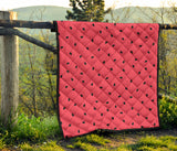 Watermelon Texture Background Premium Quilt