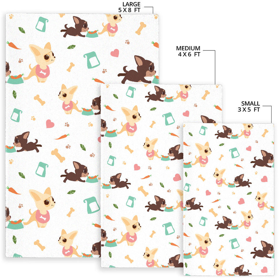 Cute Chihuahua Puppie Pattern Area Rug