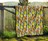 Papaya Design Pattern Premium Quilt