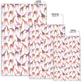 Giraffe Pattern Print Design 02 Area Rug