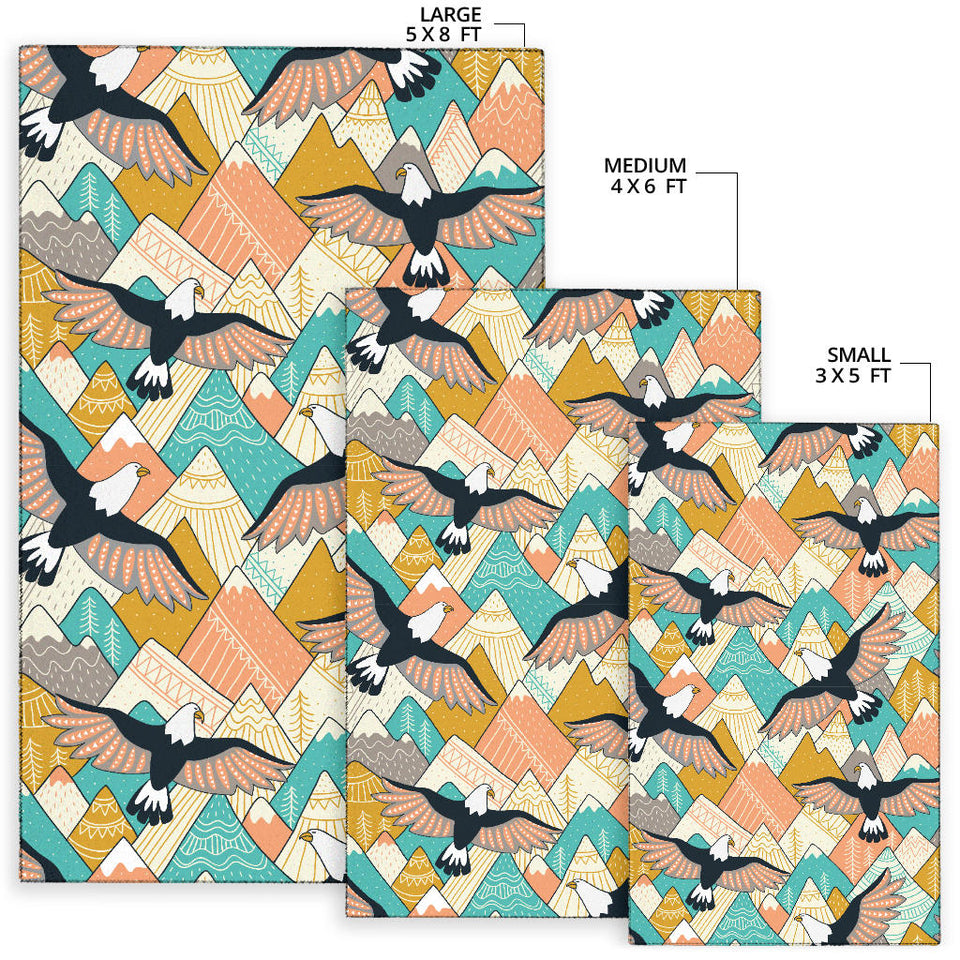 Eagle Pattern Print Design 02 Area Rug