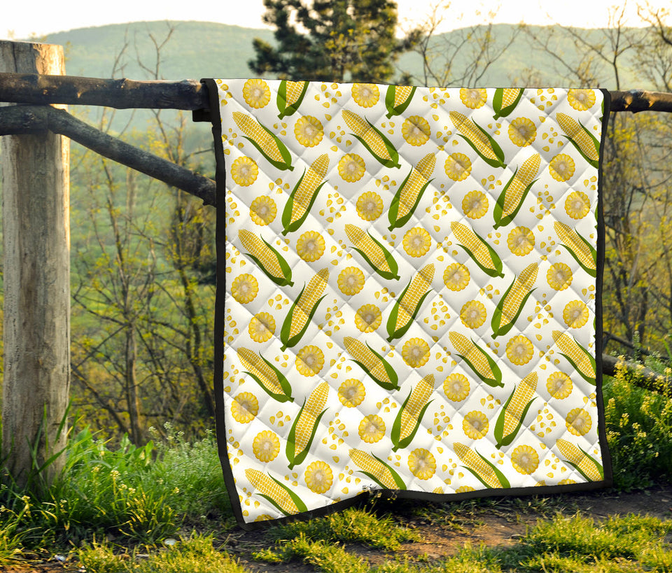 Corn Pattern Print Design 05 Premium Quilt