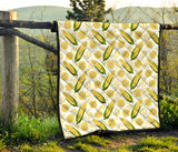 Corn Pattern Print Design 05 Premium Quilt