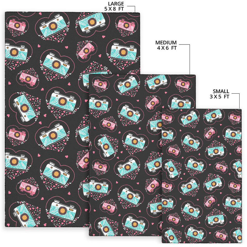 Camera Pattern Print Design 04 Area Rug