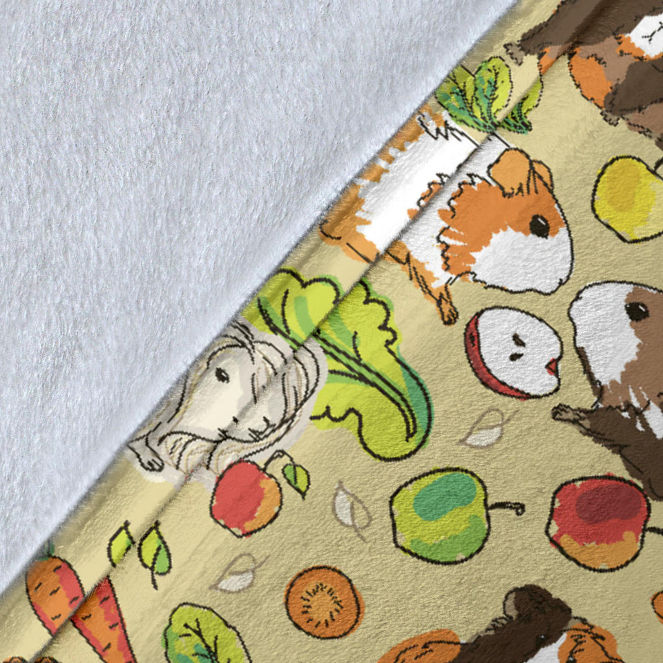 Guinea Pig Pattern Print Design 04 Premium Blanket
