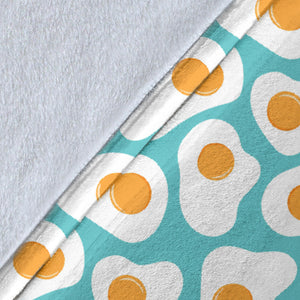 Fried Eggs Pattern Print Design 04 Premium Blanket
