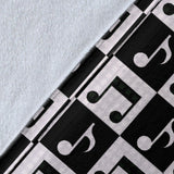 Music Notes Pattern Print Design 01 Premium Blanket