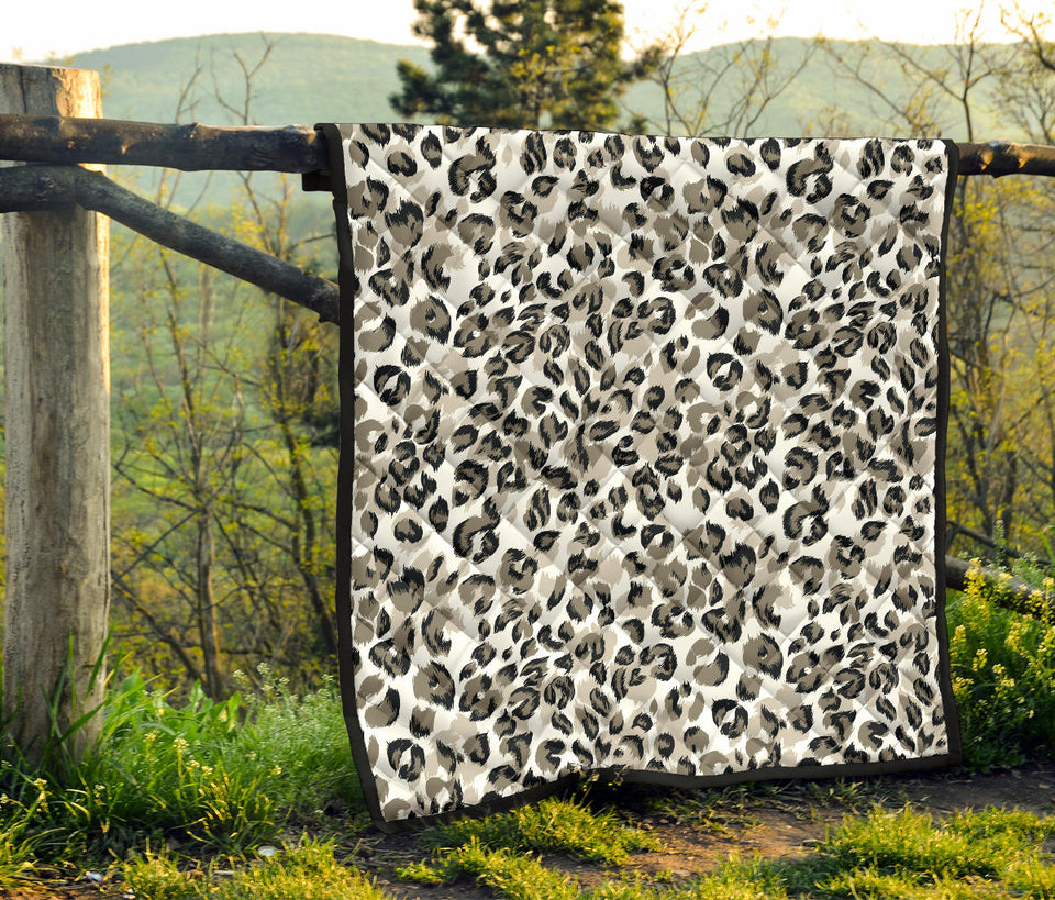 Leopard Skin Print Pattern Premium Quilt