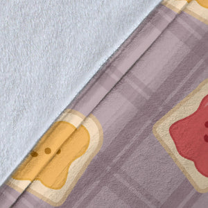 Bread Toast Pattern Print Design 05 Premium Blanket