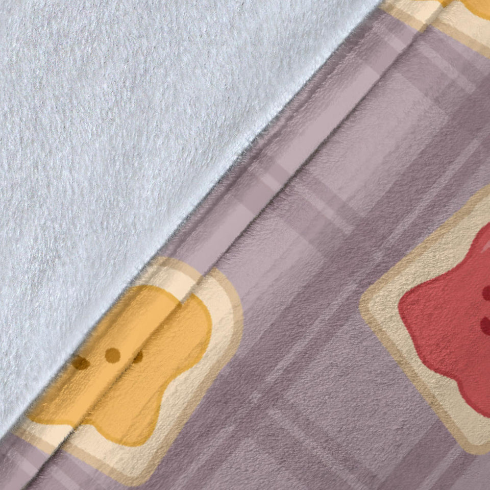 Bread Toast Pattern Print Design 05 Premium Blanket