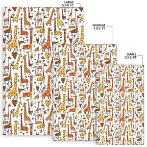 Giraffe Pattern Print Design 04 Area Rug