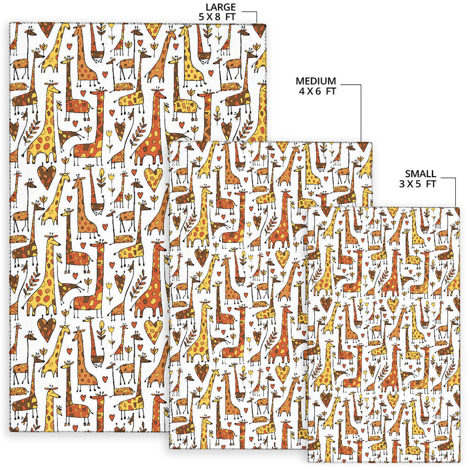Giraffe Pattern Print Design 04 Area Rug