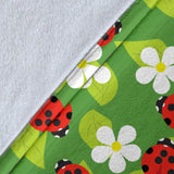 Ladybug Pattern Print Design 01 Premium Blanket