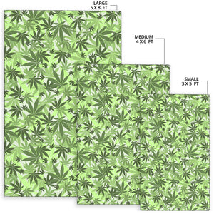 Canabis Marijuana Weed Pattern Print Design 01 Area Rug