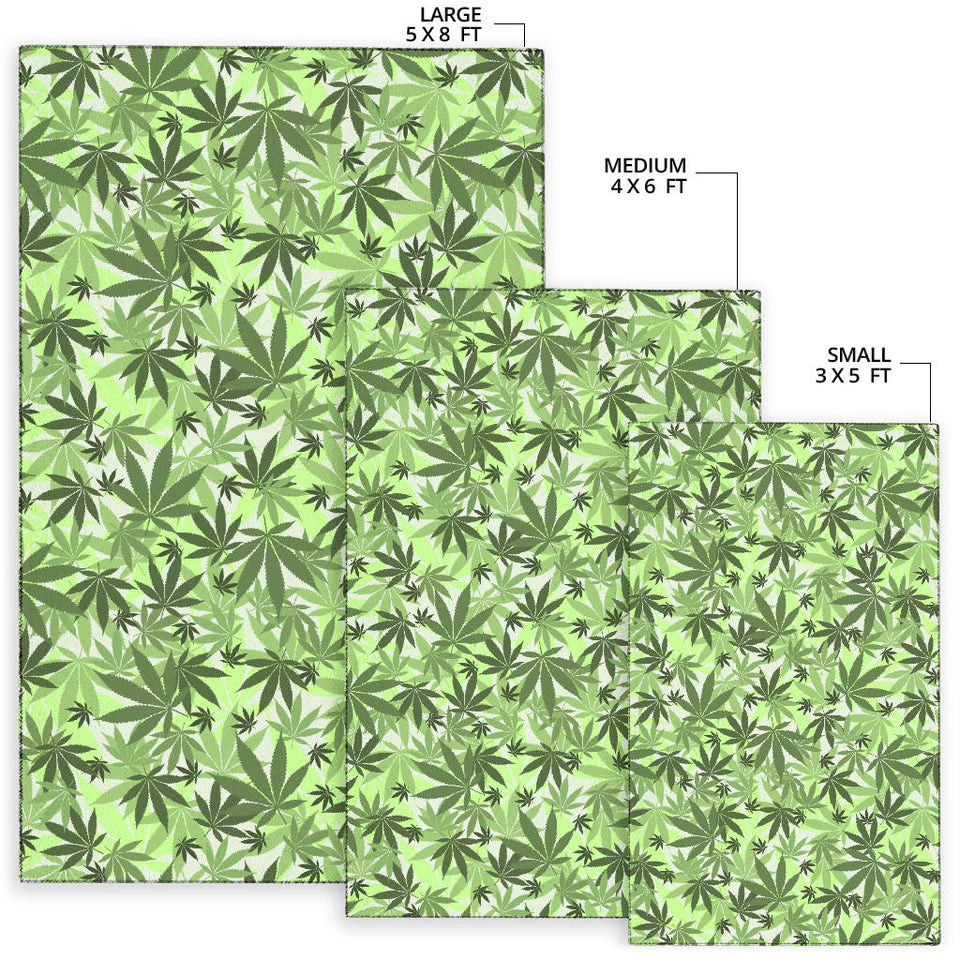 Canabis Marijuana Weed Pattern Print Design 01 Area Rug
