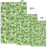 Canabis Marijuana Weed Pattern Print Design 01 Area Rug