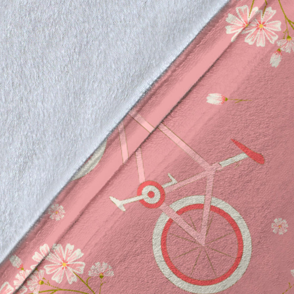 Bicycle Pattern Print Design 02 Premium Blanket