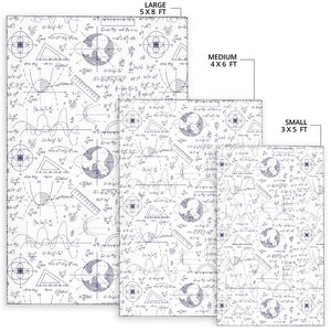 Math Pattern Print Design 03 Area Rug