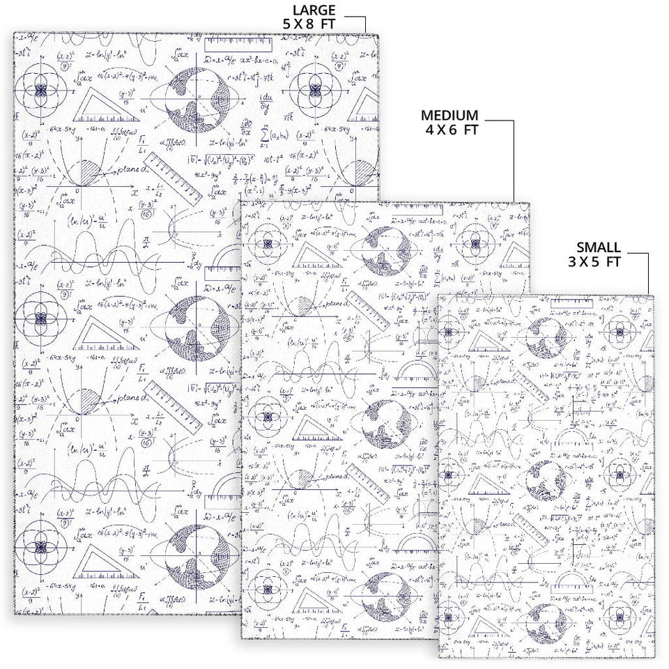 Math Pattern Print Design 03 Area Rug