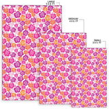 Hibiscus Pattern Print Design 01 Area Rug