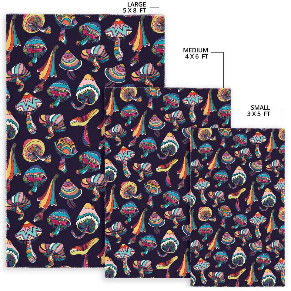 Colorful Mushroom Design Pattern Acolorful Mushroom Pattern Area Rugrea Rug