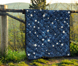 Night Sky Star Pattern Premium Quilt